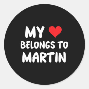 Martin – 私のハートはMartinに属する – 愛 ラウンドシール