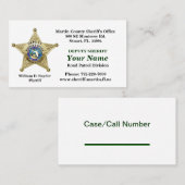 Martin County Sheriff's Office Business Card. 名刺 (正面/裏面)