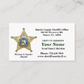 Martin County Sheriff's Office Business Card. 名刺 (正面)
