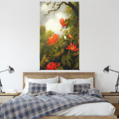 MARTIN J. HEADE - Hummingbird and Passionflowers - キャンバスプリント (インサイチュ (寝室))