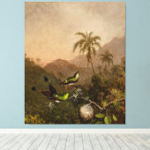 MARTIN J.HEADE - Two Green-Breasted Hummingbirds - キャンバスプリント (インサイチュ (ウッドフロア))