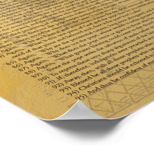 Martin Luther 95英語 ポスター (角)