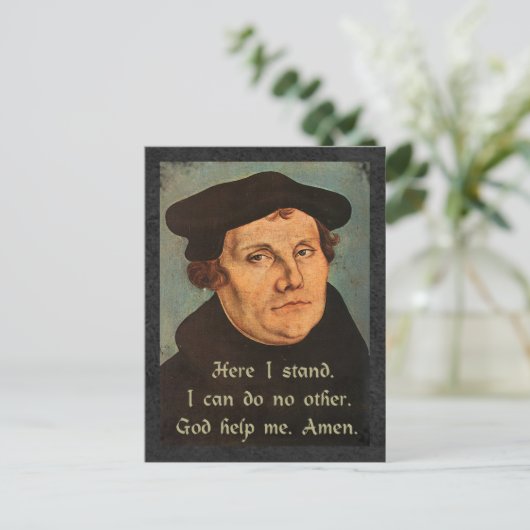 Martin Luther Here I Stand Quotation ポストカード (スタンド正面)