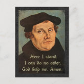 Martin Luther Here I Stand Quotation ポストカード (正面)