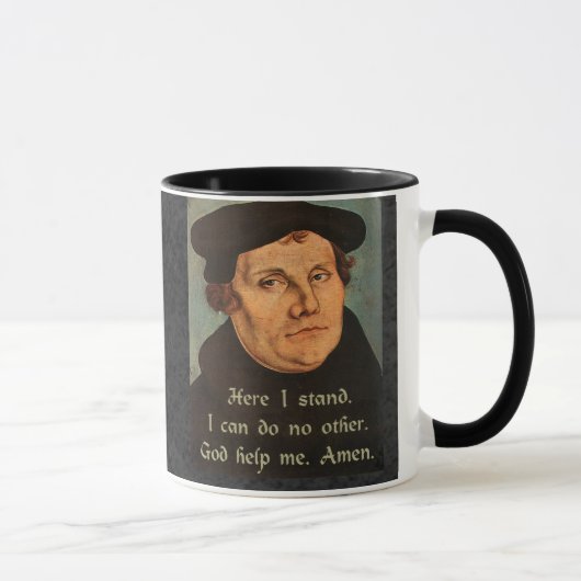 Martin Luther Here I Stand Quotation マグカップ (右)