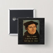 Martin Luther Here I Stand Quotation 缶バッジ (正面&裏面)