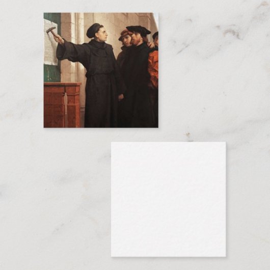 Martin Luther Nailing 95論文 スクエア名刺 (正面/裏面)