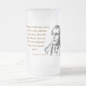 Martin Luther Quote On Beer Drinkers フロストグラスビールジョッキ (中央)