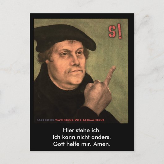 Martin Luther "StinkeFinger" ポストカード (正面)