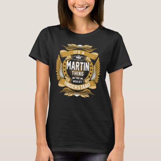 MARTIN Name, MARTIN family name crest Tシャツ (正面)
