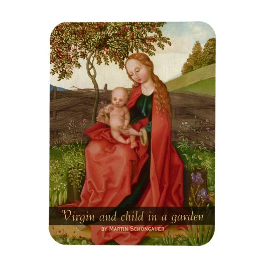 Martin Schongauer CC0942 Virgin and child garden マグネット (縦)