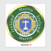 Martin Shield & Celtic Cross Personalized シール (シート)