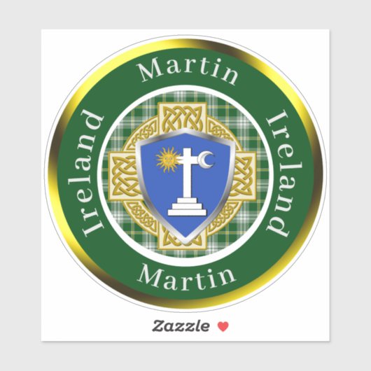 Martin Shield & Celtic Cross Personalized シール (シート)