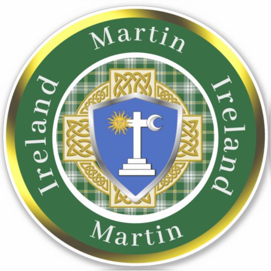 Martin Shield & Celtic Cross Personalized シール (正面)