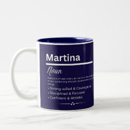 Martina, Girl Personalized Name Definition Mug ツートーンマグカップ