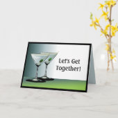 Martiniカクテルグリーティングカードを集めよう カード (黄色い花)