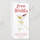 Martiniフリー飲み物エレガントな結婚式の日付を保存 (正面)