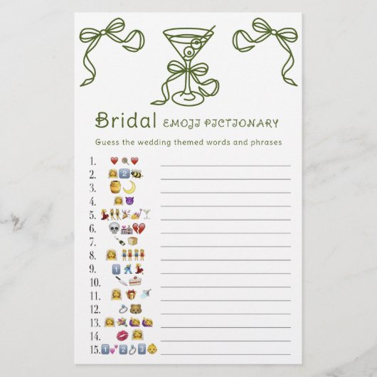 Martiniブライダルシャワー絵文字 (正面)