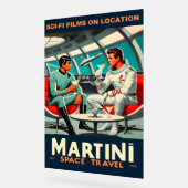 Martini宇宙旅行ポスターSci-Fiフィルム宇宙 アクリルサイン (傾斜)