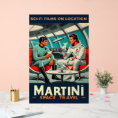 Martini宇宙旅行ポスターSci-Fiフィルム宇宙 アクリルサイン (ウェディング)