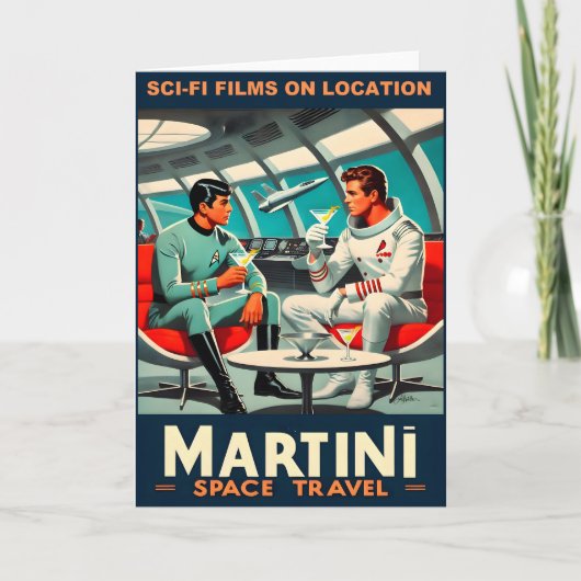 Martini宇宙旅行ポスターSci-Fiフィルム宇宙 カード (正面)