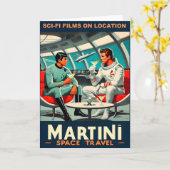 Martini宇宙旅行ポスターSci-Fiフィルム宇宙 カード (黄色い花)