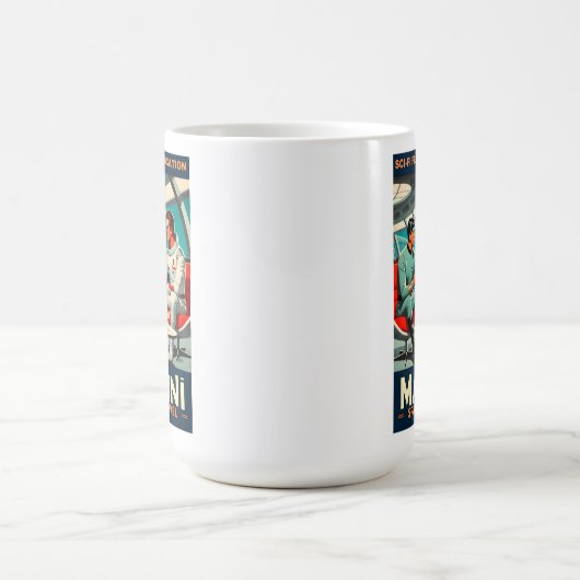 Martini宇宙旅行ポスターSci-Fiフィルム宇宙 コーヒーマグカップ (中央)