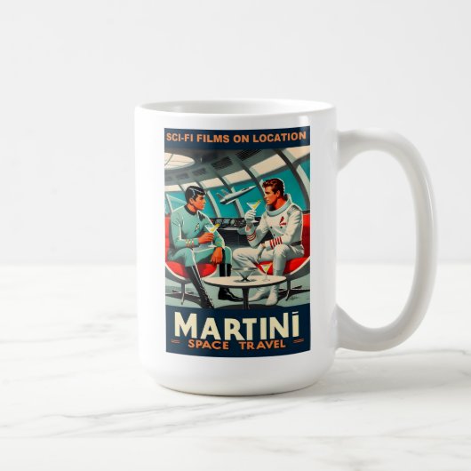 Martini宇宙旅行ポスターSci-Fiフィルム宇宙 コーヒーマグカップ (右)