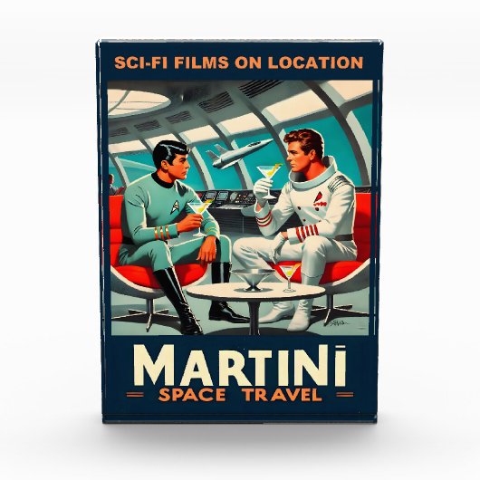 Martini宇宙旅行ポスターSci-Fiフィルム宇宙 フォトブロック (正面)