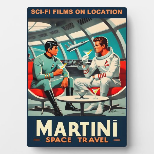 Martini宇宙旅行ポスターSci-Fiフィルム宇宙 フォトプラーク (正面)