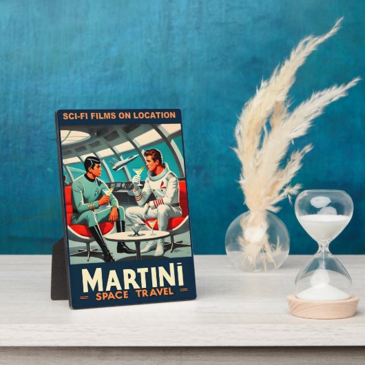 Martini宇宙旅行ポスターSci-Fiフィルム宇宙 フォトプラーク (側面)