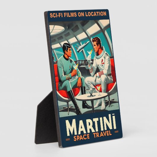 Martini宇宙旅行ポスターSci-Fiフィルム宇宙 フォトプラーク (側面)