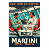 Martini宇宙旅行ポスターSci-Fiフィルム宇宙 フォトプリント (正面)