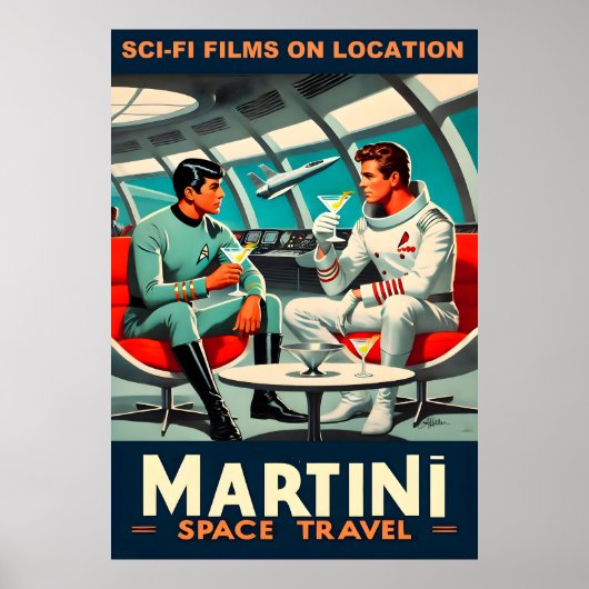 Martini宇宙旅行ポスターSci-Fiフィルム宇宙 ポスター (正面)