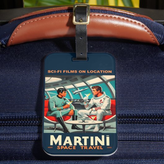 Martini宇宙旅行ポスターSci-Fiフィルム宇宙 ラゲッジタグ (正面インサイチュ2)