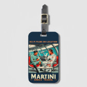 Martini宇宙旅行ポスターSci-Fiフィルム宇宙 ラゲッジタグ (正面縦)