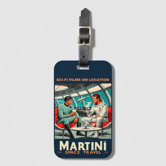Martini宇宙旅行ポスターSci-Fiフィルム宇宙 ラゲッジタグ (正面縦)