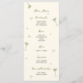 Martini手描き両面ディナーとバー メニュー (裏面)