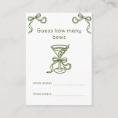 Martini推測いくつの弓ブライダルゲーム エンクロージャーカード (正面)