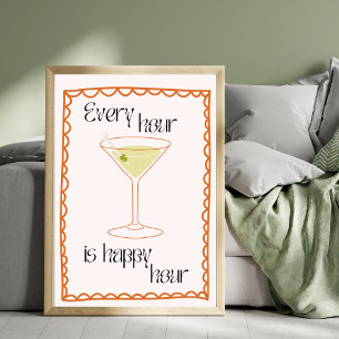 Martini毎時間は幸せな時間である ポスター