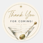 Martini ありがとうパーティー ラウンドシール (正面)