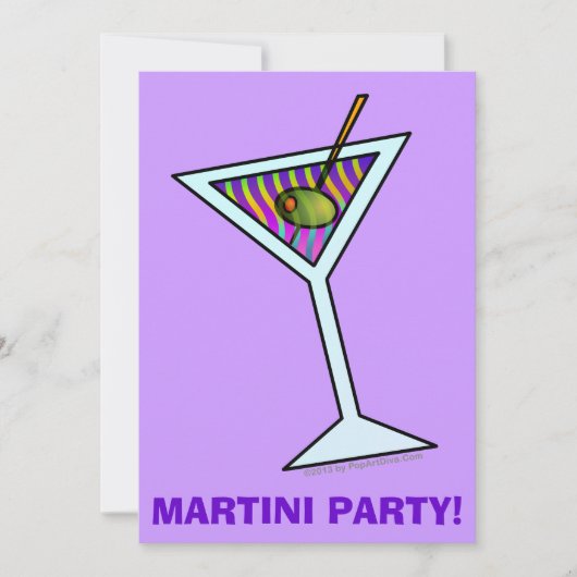 MARTINI - カクテルパーティーの招待状 招待状 (正面)