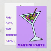 MARTINI - カクテルパーティーの招待状 招待状 (正面/裏面)
