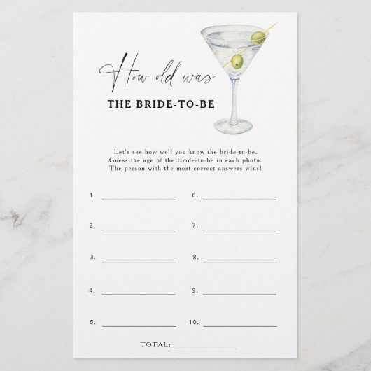 Martini – 新婦は何歳の頃にゲームをしていた (正面)