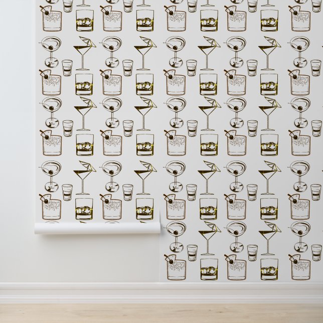 Martini and Cocktails Brown and White Modern Drink 壁紙 (アプリケーション)