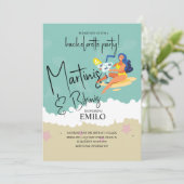 Martini Bikini Fun Beach Bachelorette’s Party 招待状 (スタンド正面)