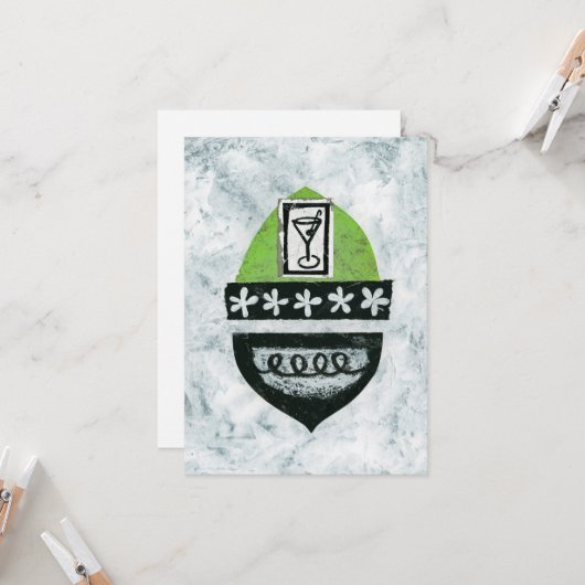 Martini Break Greeting Card カード (正面/裏面インサイチュ)