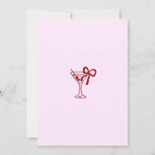 Martini Cocktail A Tini Bit Older 30th Birthday 招待状 (裏面)