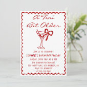 Martini Cocktail A Tini Bit Older 30th Birthday 招待状 (スタンド正面)