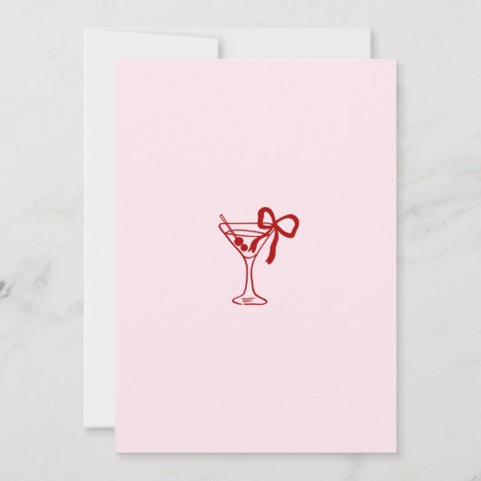 Martini Cocktail A Tini Bit Older 30th Birthday 招待状 (裏面)